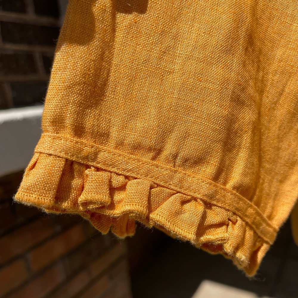 Linen Ruffle Trim Jacket - Picture 4 of 10